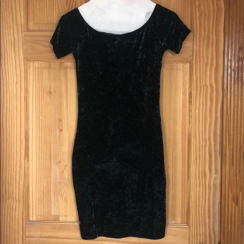 Dark green tight dress